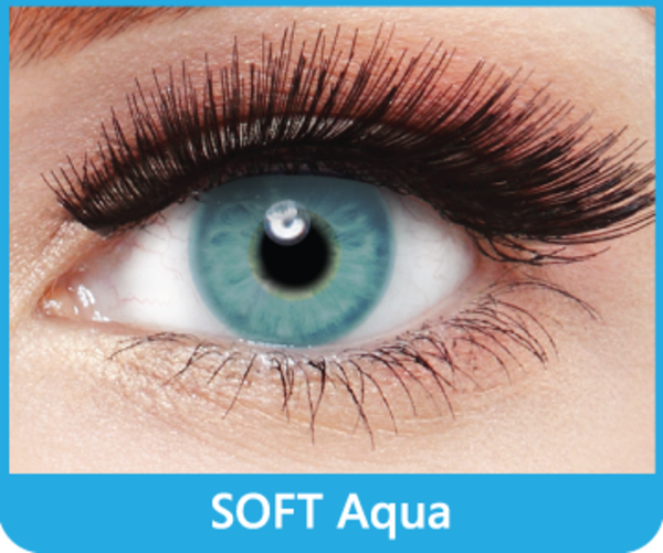 SoftColours - Aqua (2 mesačné šošovky) - nedioptrické